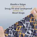 wegreeco Washable Male Dog Belly Band (Stylish Pattern)- Pack of 3 - Washable Male Dog Belly Wrap, Dog Diapers Male (Black Geometric, Large)