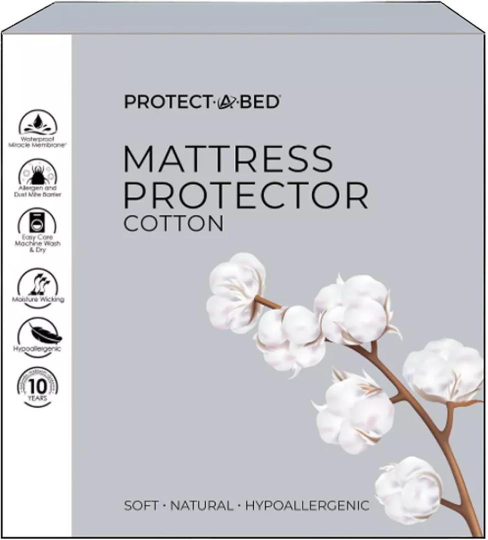Protect-A-Bed Cotton Jersey Mattress Protector, King