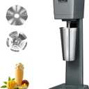 VEVOR Milkshake Maker Machine, 375W Commercial Milk Shake Maker Mixer, Single Head Drink Mixer Blender Machine, 3-Speed Milkshake Blender with 27.7oz Stainless Steel Cup for Commercial