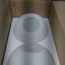 KoKo&Yukina 8 Inch 2 Pack Milk White Glass Globes Shade Frosted Replacement Glass Shades - 3.15" Fitter Opening - Lighting Fixture Replacement