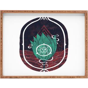 Deny Designs Hector Mansilla Pulsatilla Patens Indoor/Outdoor Rectangular Tray, 14" x 18"