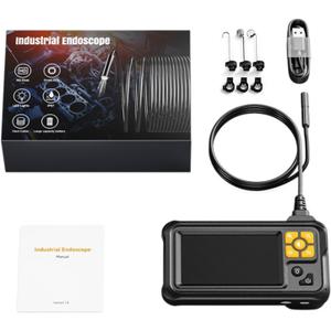 2000mAh Rechargeable Automotive Borescope 4.3inch Semi Stiff Snake Camera ABS for Drainage Pipe Wall Structure Checks Automotive Diagnostic Camera for Dark Environment (5M)