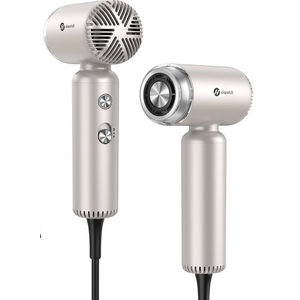 slopehill Travel Dual Voltage Hair Dryer - Lightweight | Compact | Portabe | 110,000 RPM High Speed | Fast Drying | Professional Ionic Blow Dryer, International 100-240V, Smooth Hair, Gifts for Women (Stone)