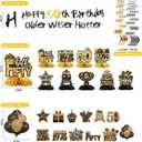 50th Birthday Decorations  Black and Gold Party Supplies with Banner, 9 Honeycomb Centerpieces, 12 Hanging Swirls, Happy 50th Birthday Decorations for Men and Gifts for Him