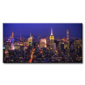 JiazuGo NYC Skyline Canvas Wall Art Decor, 20x40 Inch Modern Cityscape
