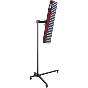 Red Light Therapy Device for Face and Body,660nm 850nm Red Near Infrared Light Therapy Panel Full Body, Dual Chip LEDs,Clinical Grade,Red Light Panel for Skin,Pain (Black, Stand 600W-TO-4000W)