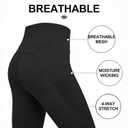 Thick High Waist Yoga Pants with Pockets, Tummy Control Workout Running Yoga Leggings for Women (Black, XXL)