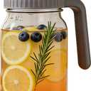 Mason Water Jar Wide Mouth 24 oz Mason Jar Sealed Plastic Lid with Pouring Air Tight Leak Proof Suitable for Tea, Milk, Lemonade, Juice, Coffee, Beverages