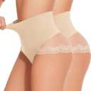Tummy Control Underwear for Women Shapewear Panties Seamless Slimming Body Shaper Underwear (Small, Nude)