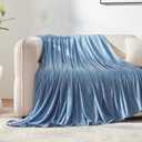 SLEEP ZONE Cooling Blanket for Hot Sleepers, Summer Blanket Queen Size, Double-Sided Cold Blankets, Ultra-Cool Lightweight Breathable Blankets for Bed (Blue, 90''x90'')