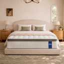 Queen Mattress - 14 inch Hybrid Mattress Queen Size in a Box, Memory Foam Mattress with Pocket Springs, Medium Firm, Pressure Relief & Motion Isolation, CertiPUR US Certified