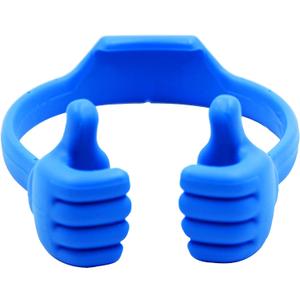 Honsky Thumbs-up Cell Phone Stand Holder,Tablet Stand Cradle for Desk Desktop Smartphone Cellphone Mobile Phone,Tablets - Universal, Adjustable Flexible,Blue