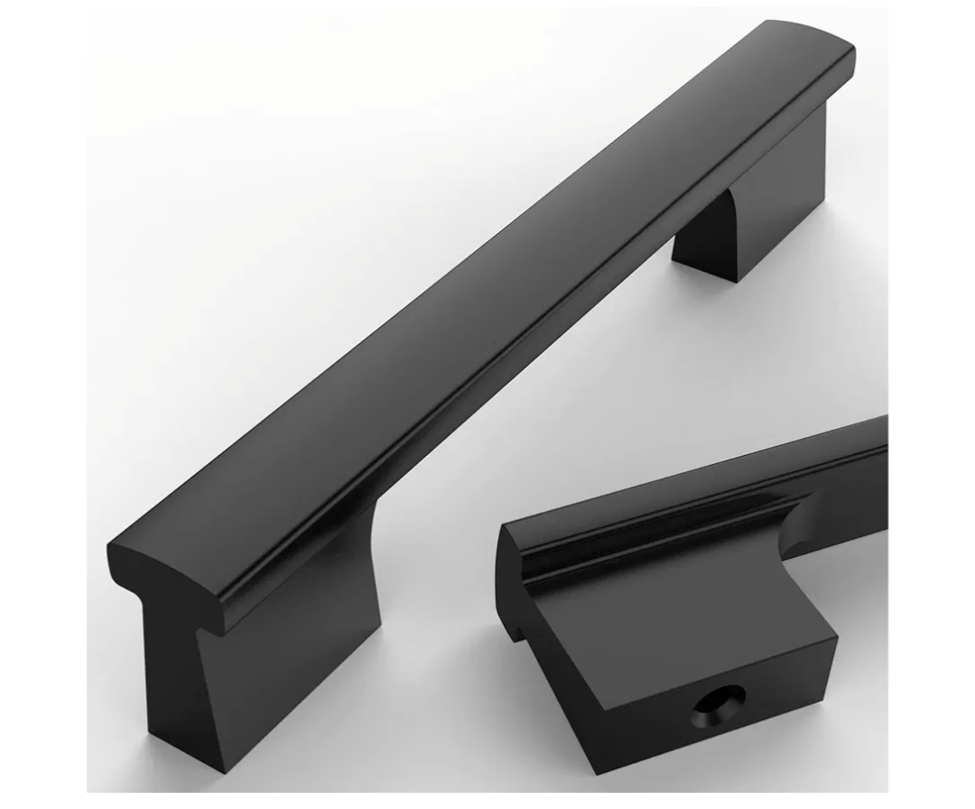 Asidrama 10 Pack 4 Inch(102mm) Matte Black Cabinet Pulls Kitchen Cabinet Handles Black Cabinet Pulls Cabinet Hardware for Cupboard Drawer
