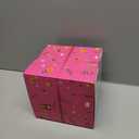 Wooden Activity Cube | Montessori Toys for 1 2 3 Year Old Toddlers | One Year Old 1st First Birthday Gift | Educational Toys for 12+ Months Baby Boys Girls | Bonus Sorting & Stacking Game (Pink)