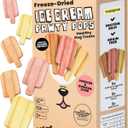 MalsiPree Dog Birthday Treats - Freeze Dried Puppy Ice Cream & Canine Popsicle - Healthy Pet Gift & Party Favors - Grain Free Dessert & Cake Alternative - Salmon, Beef & Chicken - 15 Count