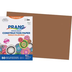 Prang (Formerly SunWorks) Construction Paper, Brown, 12" x 18", 50 Sheets