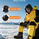 2 x RIGWARL Winter Gloves Waterproof for Cold Weather, Warm Snow Gloves Men Women, Skiing Glove with Touchscreen Fingers for Hiking Running (Medium, 123 Colder-(80% Warm)-black)