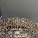 CENBOSS Rattan Christmas Tree Collar, Wicker Tree Skirt & Stand Base Cover (Brown Wash, 24 inch)