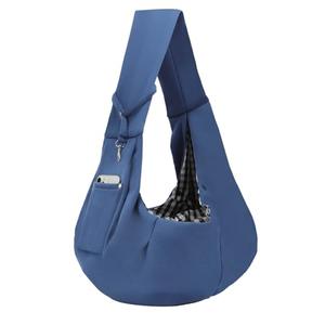 Dog Carrier Sling - Reversible Puppy Carrier Purse with Storage Pocket, Hand-Free Dog Sling Carrier for Carry Small Dogs and Cats, Travel Safety Harness, Dog and Cat Harness(Blue)