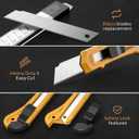 Nicpro 15 Pack Utility Knives with 30 PCS Extra Blades, Plastic Box Cutters Bulk Retractable Razor Knife Snap Off Blades 18mm for Heavy Duty Office, Home, Arts Crafts, Hobby