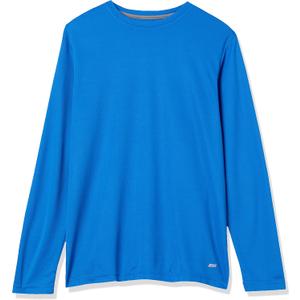 Amazon Essentials Men's Moisture Wicking Long Sleeve Performance Tech Crew Neck T-Shirt, M