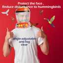 Hummingbird Feeder Helmet | Hands-Free Outdoor Bird Feeder | 4 Spill-Resistant Ports | Adjustable Headband | Lightweight & Durable PVC, 2 in 1