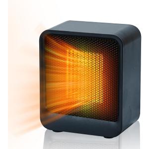 Small Electric Space Heater, Portable Energy Efficient Space Heaters for Home Bedroom Office Indoor Use,Overheating Protection,500W Fast Heating Room Heater (Black)