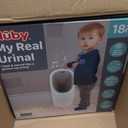 Nuby My Real Training Urinal - Freestanding - With Life-Like Flush Button and Sound - Potty Training for Boys - 18+ Months - White