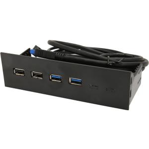 Heayzoki 5.25in Front Panel USB C Hub, USB2.0 2 USB3.0 High Speed Transmission 5.25in Computer Expansion Board 4 Ports, Heayzoki12ahcdmgr5