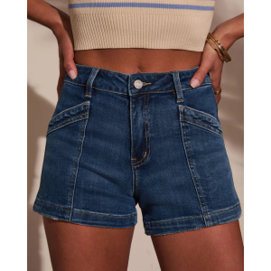 Women's Mid-Rise Slim fit Denim Shorts, Size XL