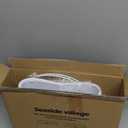 Large White Lamp Shades Set of 2, 12"Top x 16"Bottom x 11"High, Natural Linen Hand Crafted, Drum Lampshades for Floor Lamps Table Lamps, Spider, Harp Holders Included, Easy Assembly Required