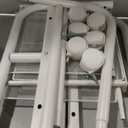 SONGMICS Clothes Rack with Wheels, Clothing Rack for Hanging Clothes, 25.4 mm Metal Garment Rack with Dense Mesh Storage Shelf, 110 lb Load Capacity, 2 Brakes, Cloud White UHSR025W01