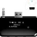 Bluetooth 5.2 Wireless Audio Adapter for Xbox One, Xbox Series X|S and Elite 2 Controller, Xbox Mic Adapter with Screen Supports Low Latency