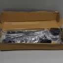 Amosfun Telescopic Clothes Pole Stainless Steel Closet Rod Bracket Drying Rack (53x6.5x3.7cm, Black)