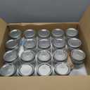 PINIWON 12 oz Mason Jars with Lids and Bands, 20 Pack Regular Mouth Canning Jars, Clear Glass Jars for Canning, Pickling, Food Storage, DIY Projects, 36 Labels, Brush & String Included, One Missing Jar