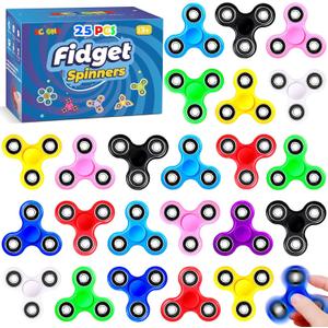 SCIONE Fidget Spinners, 25 Pack Birthday Party Gifts for Adults Kids, Treasure Box Toys for Classroom Prizes, Party Favors for Kids, Stress Anxiety ADHD Relief Fidgets Toy, Finger Hand Spinner, one size