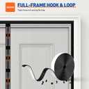 MAGZO Magnetic Screen Door Fit Door Size 72 x 80 Inch, Screen Size 74" x 81" Strong Magnet French Style Mesh, Fiberglass Heavy Duty Mesh with Hook & Loop for Sliding Entrance, Gray