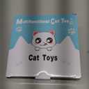 Interactive Cat Toys Rechargeable: Moving Concealed Feathers with Chime - Hide and Seek Toys,Touch Cat Kitten Toy Exercise Toys for Indoor Bored Adult Cats,White