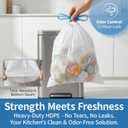 150 Count 8 Gallon Garbage Bags Drawstring - 1.2 Mil Heavy Duty Medium Garbage Bags Unscented, 30 Liter Thick Plastic Garbage Can Liners for Home Kitchen Bathroom