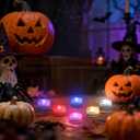 Blue Submersible Led Lights, Waterproof Tea Lights Mini Led Light 100H Battery Operated Underwater Lights for Vase Lantern Table Centerpieces Wedding Party Halloween Christmas Decor (12 Pack)