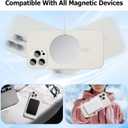 ankofave Magnetic for iPhone 15 Pro Phone Case for Women Men, Cute Matte Luxury Soft Metallic Luster Design with Camera Lens Protector, Compatible with Magsafe Case for iPhone 15 Pro 6.1"-White
