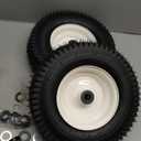 13x5.00-6 Rubber Lawn Mower Tire and Wheel, 2 Pcs Replacement 13x5-6nhs Riding Mowers Lawn Pneumatic Tire with Bearing Bore 3/4" & 5/8", 3" -4.5" Centered Hub