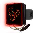 FANMATS NFL - Houston Texans Light Up Hitch Cover | Black | Fits All 2 in. Class III hitches | Bull Head Primary Logo