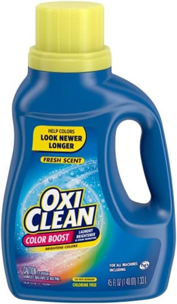 OxiClean Color Boost Laundry Brightener and Stain Remover Liquid Fresh Scent, 45 fl oz