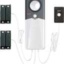 Techko S189 Ultra Slim Safe Pool Alarm for Kids, ETL Listed UL 2017 Compliant, Indoor/Outdor Weather Resistant, 110db Loud Alarm with 2X Bypass Buttons, Gray, 1Count