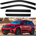 Window Visors Rain Guards Shield for 2011-2021 Jeep Grand Cherokee, Out-Channel Window Vent Wind Deflectors Visors Shades for 11-21 Grand Cherokee (Not for Grand Cherokee L)