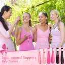 Crtiin 120 Pcs Breast Cancer Awareness Silicone Key Chain Bulk Pink Purple Ribbon Keychain Gifts for Women