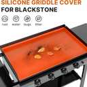 Silicone Griddle Cover Mat for Blackstone 17IN  Food Grade Silicone Grill Griddle Accessories, Heat Resistant Protective Mat
