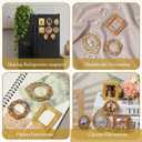 8 Pcs Mini Vintage Frames, Mini Gold Picture Frames Small Antique Photo Frame Ornaments for DIY Jewelry Display Christmas Wedding Holiday Party Home Hotel Decor