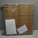 Laundry Hamper with 3 Removable Liner Bags; 132L Handwoven Rattan Laundry Basket with Lid & Heightened Feet; Clothes Hamper with Side Handles; Laundry Sorter with 3 Separate Sections